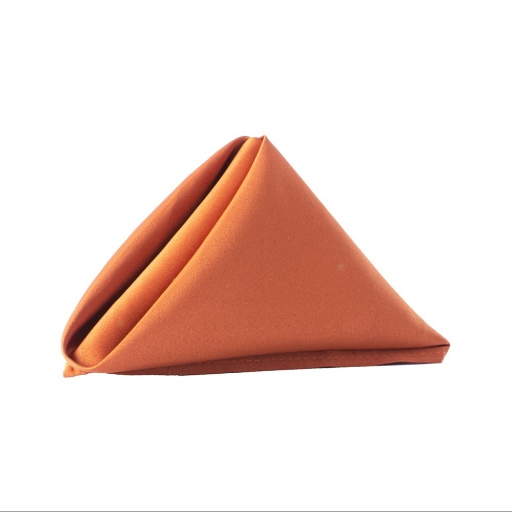 20”x20” Terracota Lamour Satin Napkins (20)